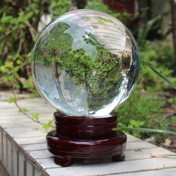 

novelty items 80mm crystal pography prop meditation juggling glass sphere display
