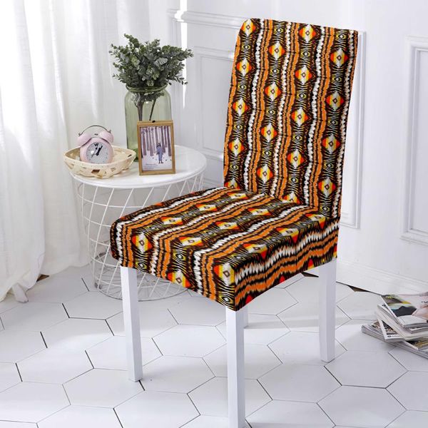 

chair covers 1/2/4/6pcs persian stripe printing elastic cover stretch spandex washable slip for wedding dining room