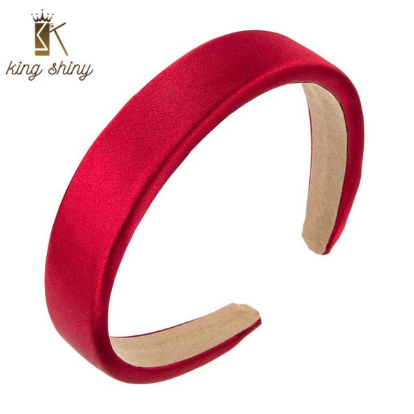 

hair clips & barrettes king shiny simple design milk silk satin cloth headnand elegant solid color sponge flat wide-brimmed hairband girls t, Golden;silver