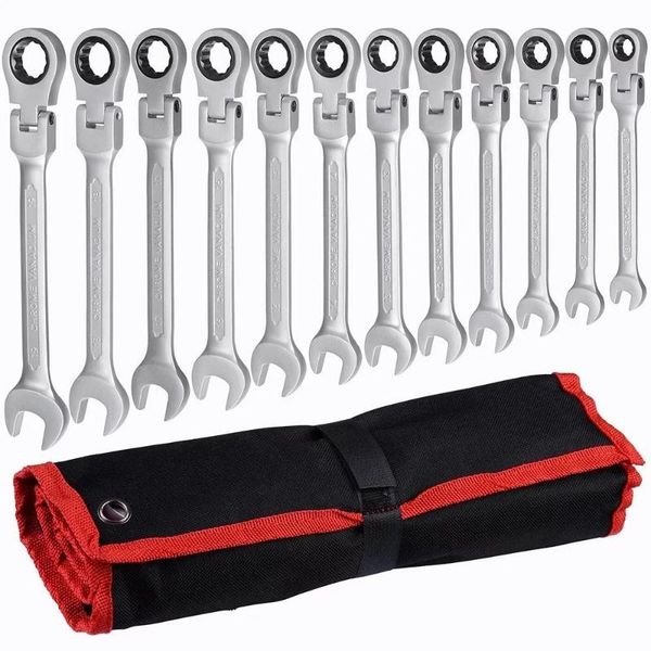 

hand tools 18 combination ratchet wrenches, adjustable tools, kit. operated universal wrench