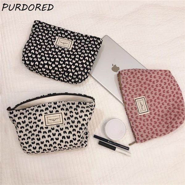 

cosmetic bags & cases purdored 1 pc cute mini heart bag women travel soft makeup beauty case storage organizer clutch female handbag
