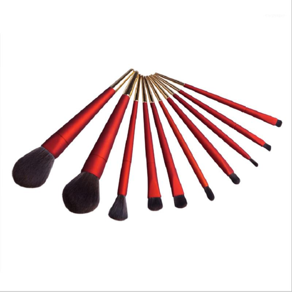 

man-made fiber tip handle 10 makeup brush set blush beauty tool1