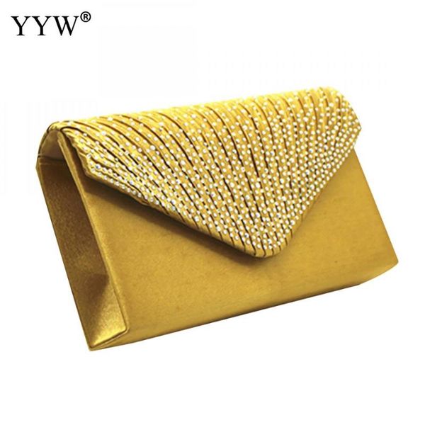 

evening bags 14 color women wedding clutch luxury handbag designer envelope purse female 2021 yellow party prom bag