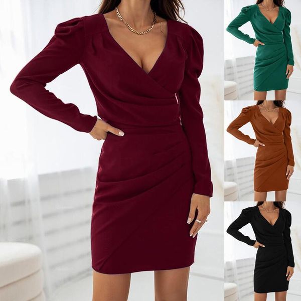 

casual dresses autumn winter stretch slim soft ribbed knitted turtleneck dress woman fashion solid black bodycon folds, Black;gray