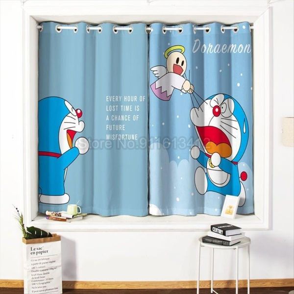 

curtain & drapes customized pattern children's cartoon doraemon boy bedroom blackout floating theme room window