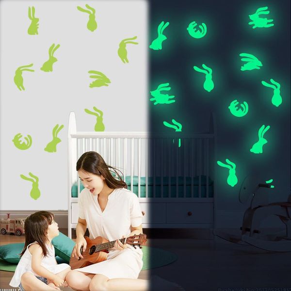 

wall stickers pvc glow luminous in dark night fluorescent art 3d home decals for kids bedroom ceiling switch decorations