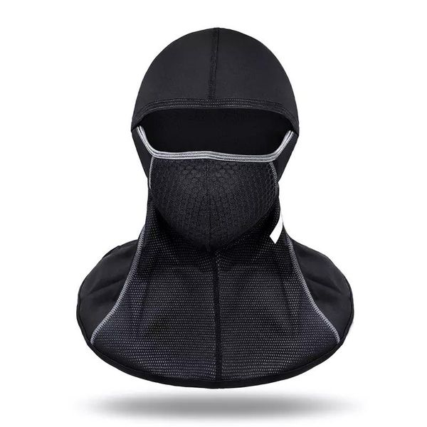 

winter sports caps lengthen cycling headwear thermal fleece bike scarf men women windproof running skiing & masks, Black