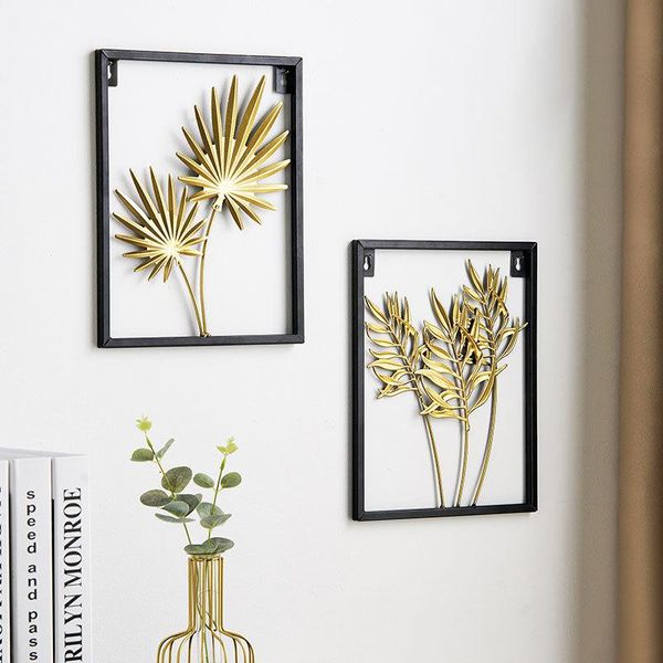 

metal wall hanging wrought iron ginkgo leaf decor shelf home decoration living room background mural ornaments other