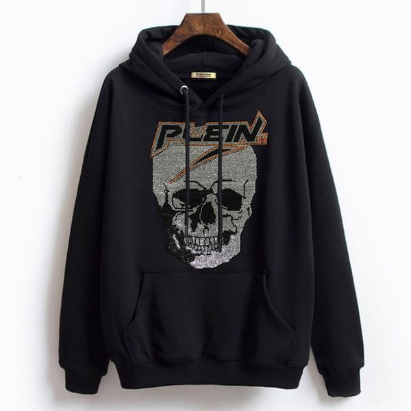 

men's hoodies & sweatshirts arrival full casual drill fashion skulls fleece hoodie short none yes cotton loose hip hop sale pmon, Black