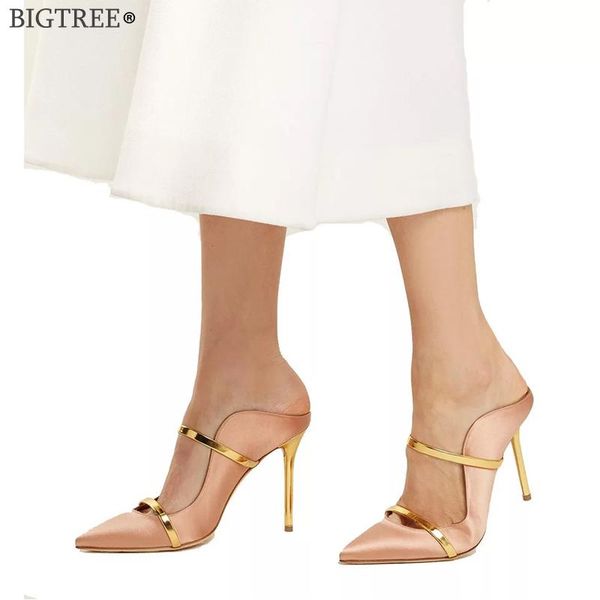 

shoes women 2021 summer sandals high heels gladiator pumps slippers outside metal band sandalia feminina red, Black