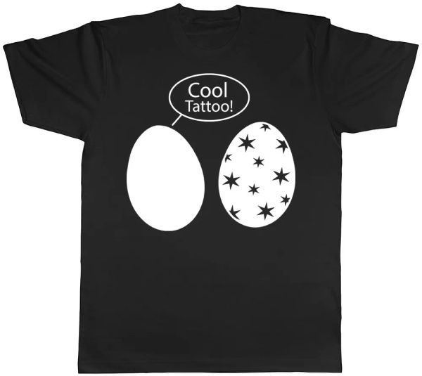 

cool tattoo easter egg funny mens ladies womens t-shirt, White;black
