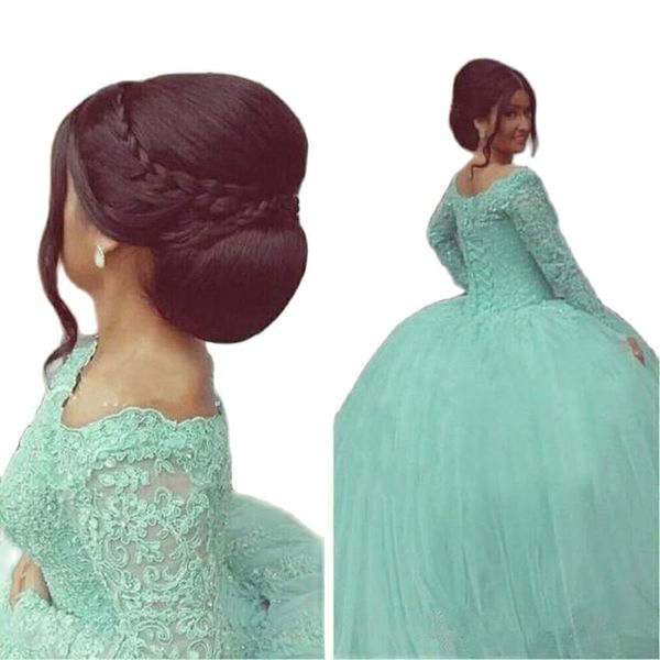 

casual dresses green peppermint pageant girls frizzy lace long sleeves children birthday party ed up as flower girl for the wedding custom, Black;gray