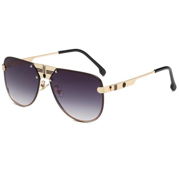 

outdoor eyewear personality vintage big frame sunglasses men and women trend brand designer fashion men's frameless