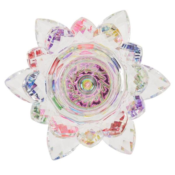 

candles 1pc table candle holder crystal craft stand elegant lotus