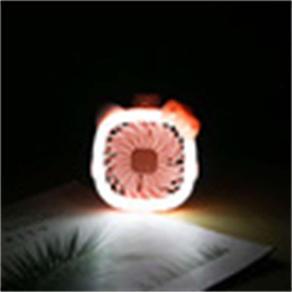 

usb cartoon silent fan folding mini luminous handheld night light small