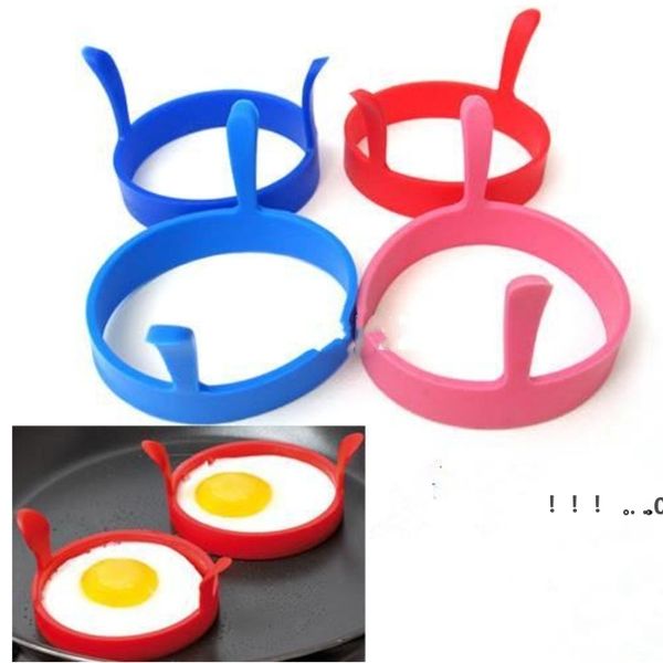 newEgg macchina per friggere Cucina Silicone Fried Fry Frier Forno Bracconiere Egg Poach Pancake Ring Egg Mold Tool EWD6333