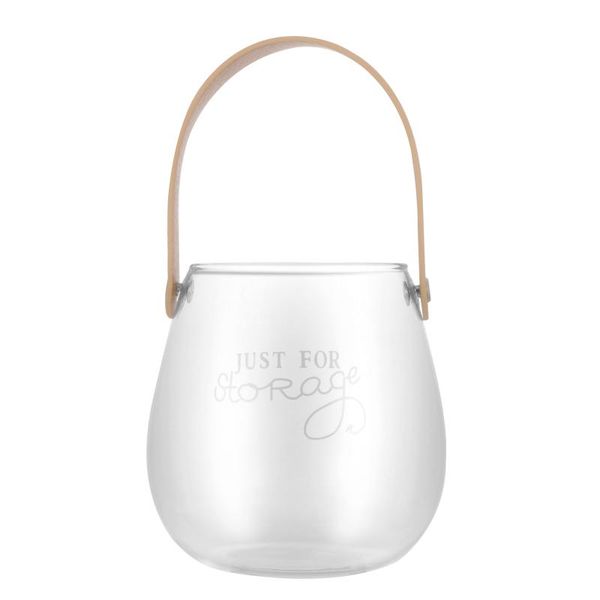 

vases 1pc rustic flower jar leather hanging flowerpot glass vase with handle