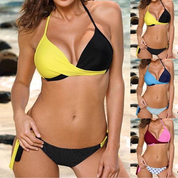 

women's swimwear patchwork bikinis 2021 women swimsuit beach bathing suit maillot de bain femme biquini brazilian bikini set, White;black