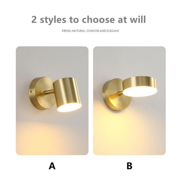 

wall lamp golden nordic simple modern home bedroom bedside reading night light