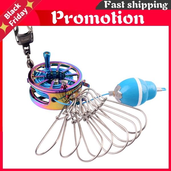

fishing accessories brand lock buckle with reel stainless steel live fish locks belt tackle tools stringer floats