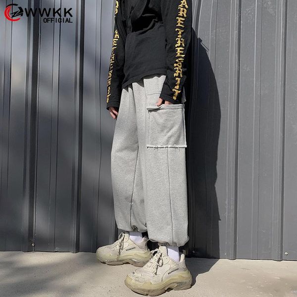

summer streetwear pants men joggers 2021 mens straight harem korean hip hop trousers plus size comfortable wear men's, Black