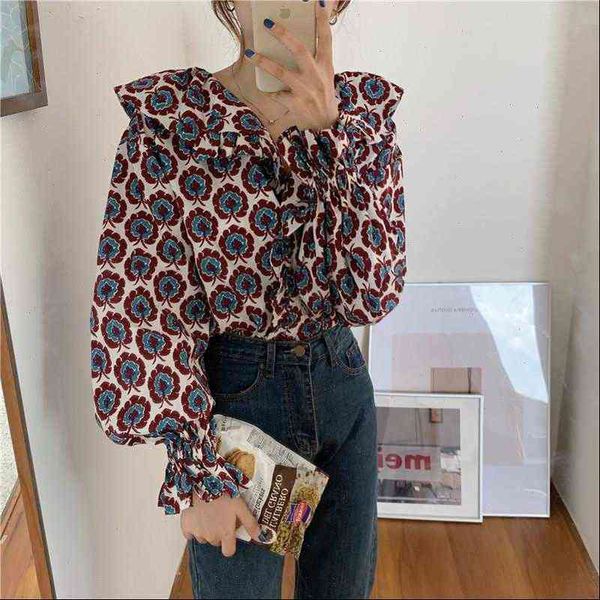 

autumn elegance women shirt long sleeves stylish chic slim gentle sweet ruffle collar shirts, White