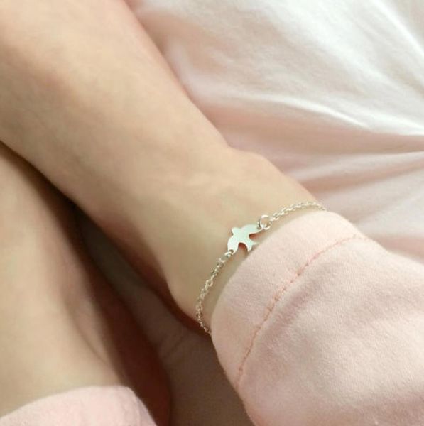 

fashion dove beach anklet the simple chain of pearl birds, Red;blue