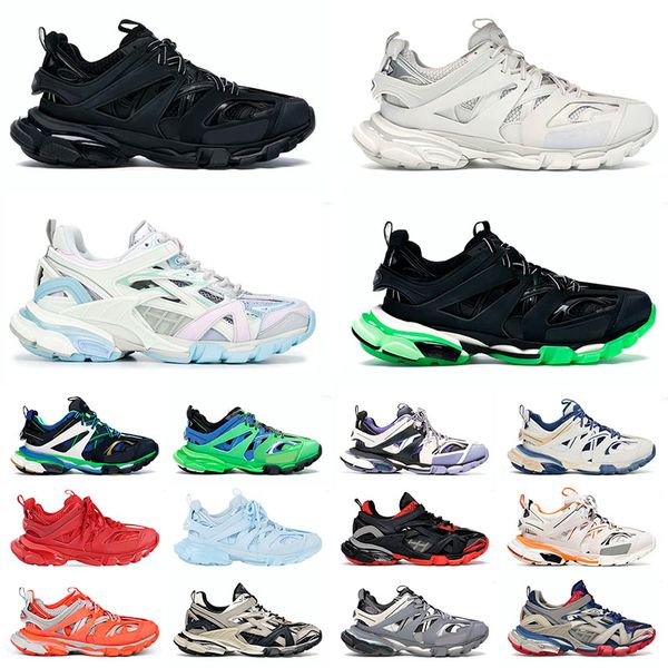 

brand triple s 3.0 paris new athletic outdoor shoes for man woman black white fashion nylon printed tess 18ss platform sneakers mens womens