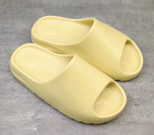 

with box slipper sandals kanye sandal graffiti desert sand triple black white resin slide foam runner sesame street pattern slippers mens wo