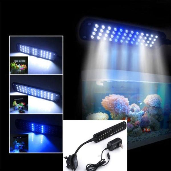 

clip aquarium lights kit for fish tankswhite & blue 48 leds super bright lamp tank grow