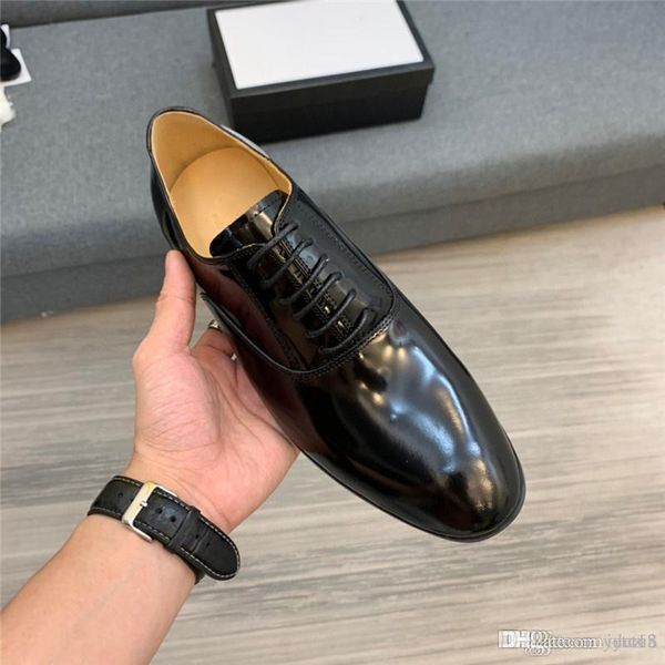 

l5 21ss new business oxford leather shoes men breathable rubber formal luxury dress shoes office wedding flats footwear mocassin homme 22, Black
