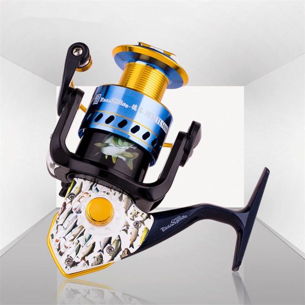 

12+2bb crystal print spinning fishing reel for salt water sea left/right interchangeable baitcasting reels