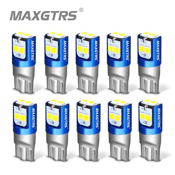 

emergency lights 10x 194 168 t10 led w5w bulb 3030 drl car auto sidemarker parking width interior dome light reading lamp warm white/ice blu