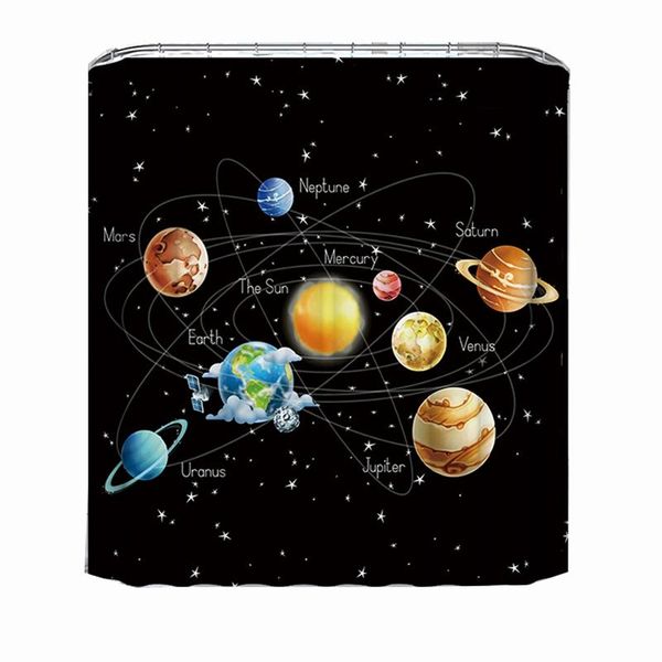 

shower curtains planet curtain waterproof fabric bathroom 180 x200
