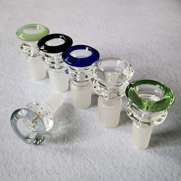 Accessori per fumatori in ciotola di vetro all'ingrosso Tubi per acqua con giunto maschio 14mm 18mm per tabacco Bong Dab Rigs Strumento per tabacco