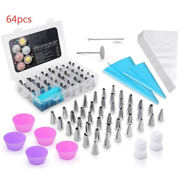 

baking & pastry tools lanlan 64pcs/set cake decorating mouth set