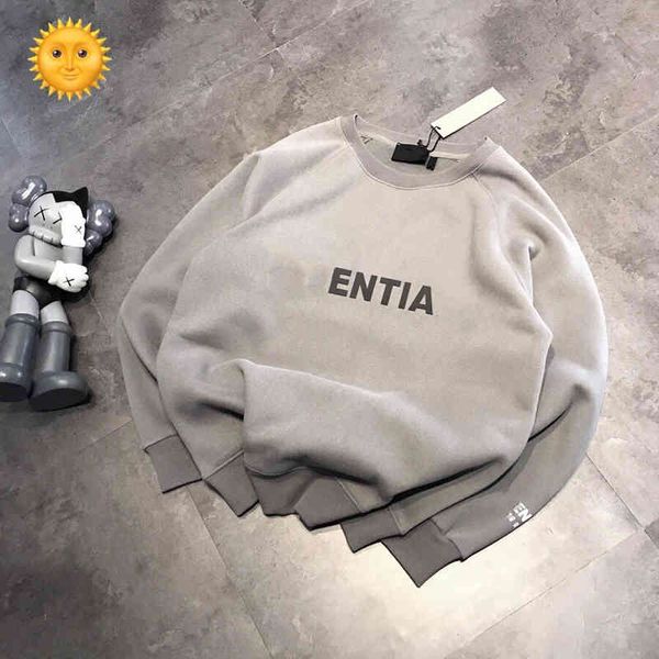 

2022 factory wholesale new plush sweater female letter printed round neck pullover long sleeve casual couple offset bottomed shirt, Black