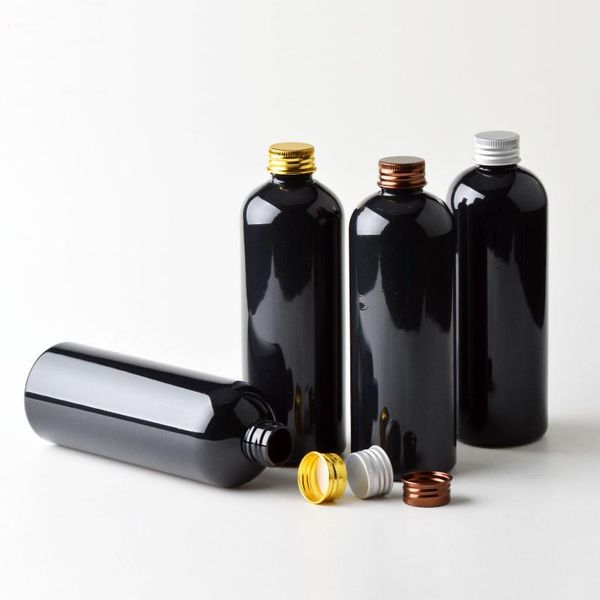 

storage bottles & jars empty cosmetic bottle 300ml with aluminum cap shampoo lotion plastic container liquid soap 10 oz personal care