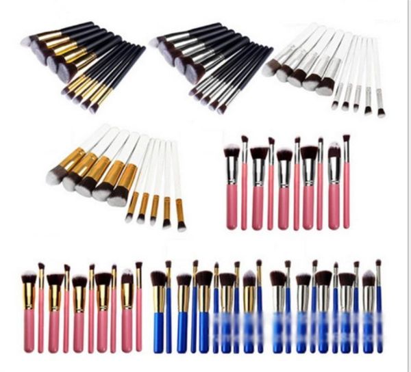 

pcs silver/golden makeup brush set foundation blending blush tool powder eyeshadow cosmetic / by dhl 100sets1