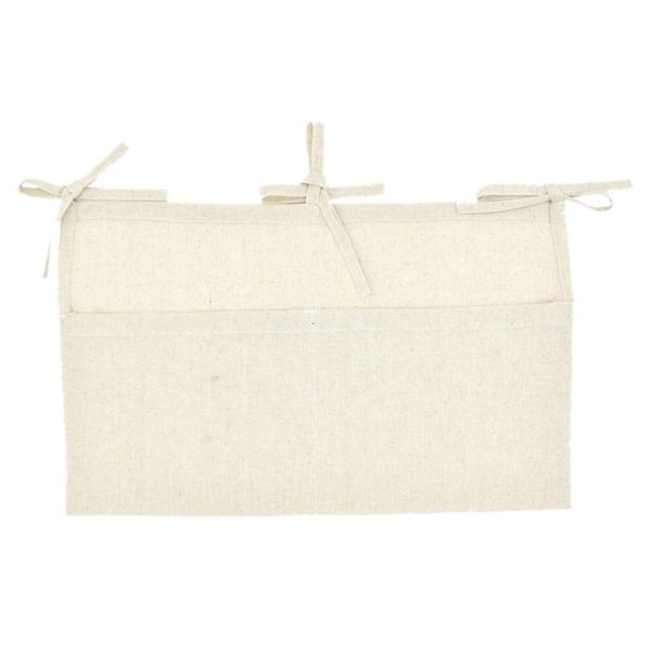 

storage bags nursery toys hanging bag wipes linen double pockets teethers born diaper bedding accessories crib organizer baby bed