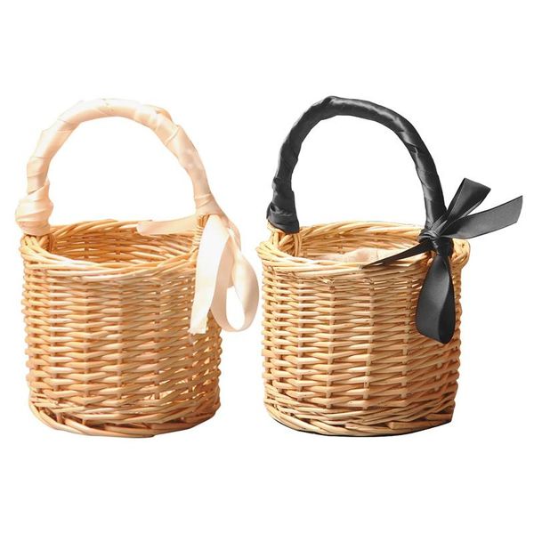 

picnic basket mini wicker hand fruit packaging decorative prop for home kitchen storage baskets