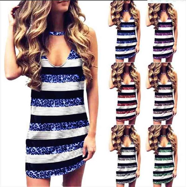 

women loose boho vintage leopard ruffles star dress large big summer cotton vest tank party beach dresses plus sizes, Black;gray
