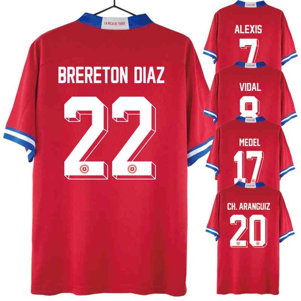 

chile 2022 new man-kids camiseta jersey t-shirt medel alexis arturo vidal eric pulgar brereton diaz ch aranguiz, White;black