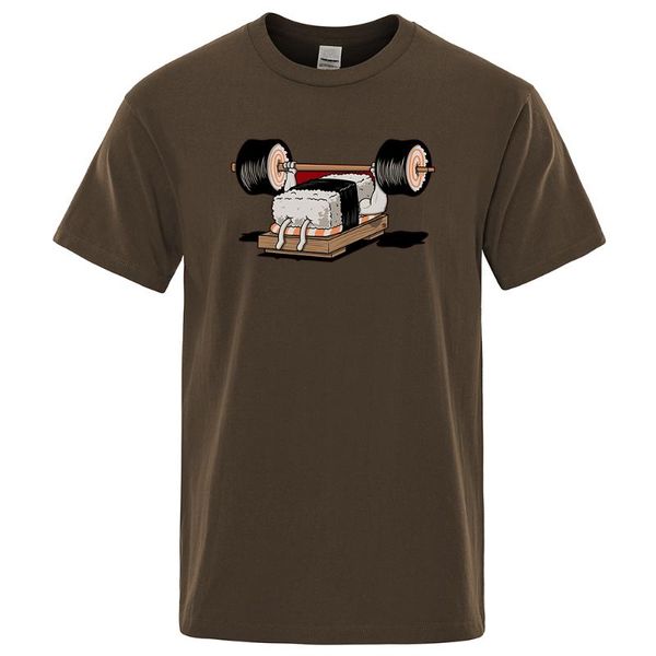 

men's t-shirts cartoon of dumbbells being lifted print male tshirts comfortable fit tshirt cool crewneck clothing fashion vintage mens, White;black
