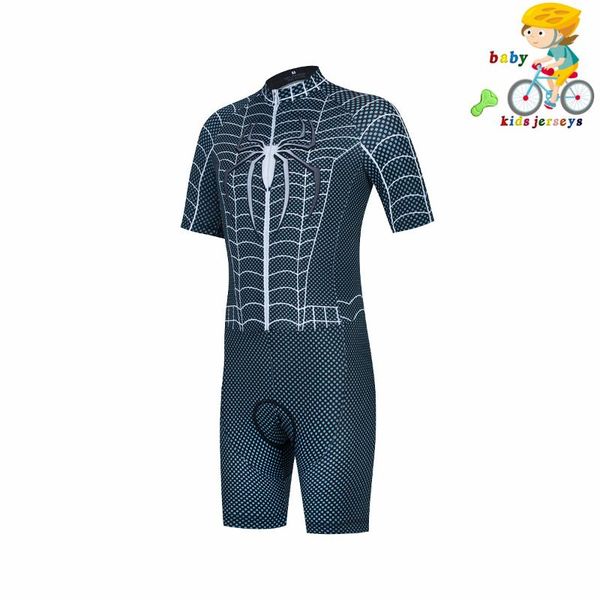 

racing sets kid cycling jersey set siamese children geometric patterns bike clothing boys summer bicycle wear hombre largo, Black;blue