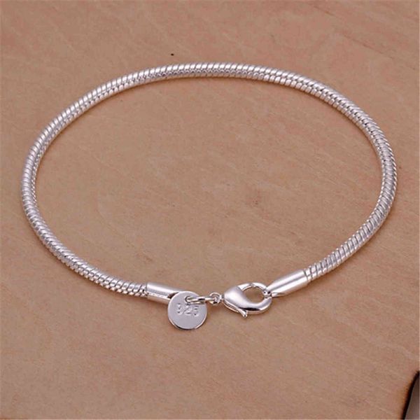 

silver color 3mm snake cute fashion women lady chain bracelets new listings jewelry christmas gifts, Black