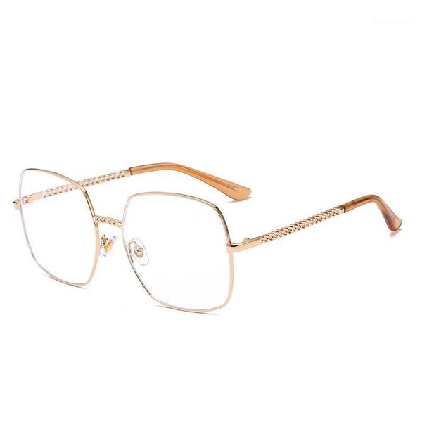 

sunglasses square frame eeygalsses women oversized optical frames metal glasses clear lens eyewear anti blue light, White;black