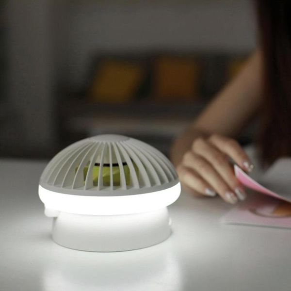 

electric fans mushroom lamp fan mini night light usb charging office deskportable mute small fashion