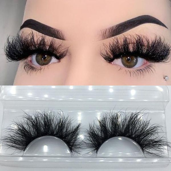 

false eyelashes 25mm fluffy bulk mink lashes eyelash extension supplies fake 25 mm soft wispy