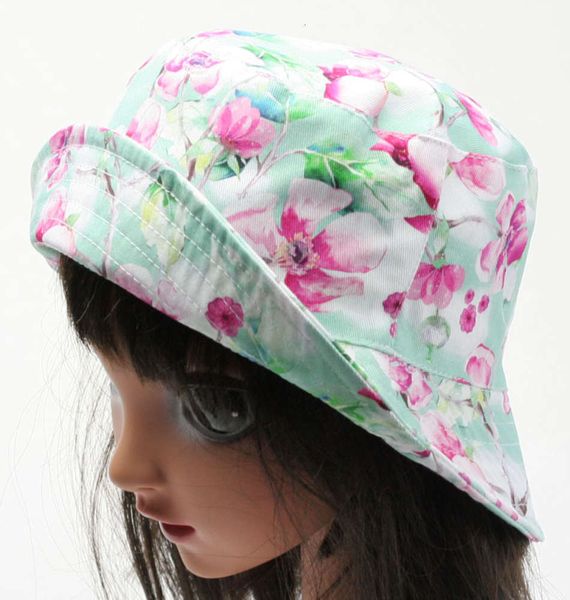 

digital printed cotton girls' basin hat fisherman's, Yellow